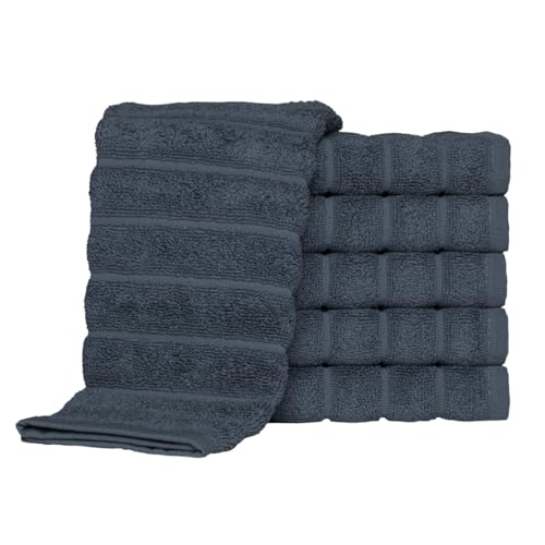 Classic Turkish Towels - Extra Large Premium Cotton Bath Sheet Set - Thick and Absorbent, Ribbed 2-Piece Luxury Bathroom Towels, 40x65 inches, 100% Turkish Cotton (Royal Blue)