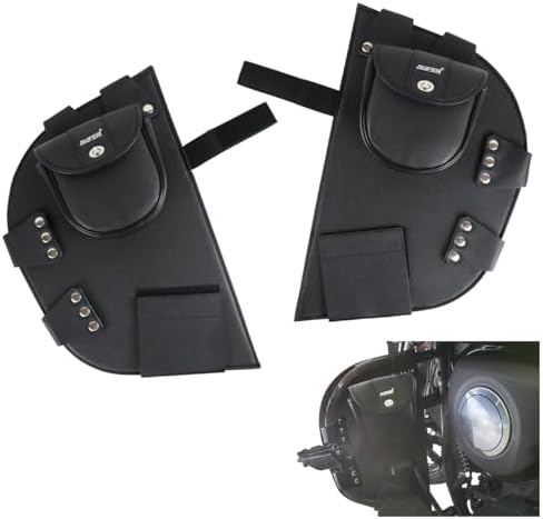 AUFER Highway Crash Bar Cover Soft Lowers Chaps Guards Cover Leg Warmer Bag Rain Guards Lower Wind Deflectors Compatible with for Indian Road Master Springfield Chief Chieftain 2014-Up