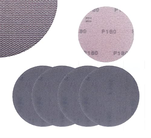 Bamexx Schleifscheiben 125mm Klett Schleif - Papier Träger aus Nylon Gitter - Netz - Schleifscheiben mit Klettrücken für Excenter -Schleifer Nass - und Trocken Schliff Körnung 5x K180 Cover
