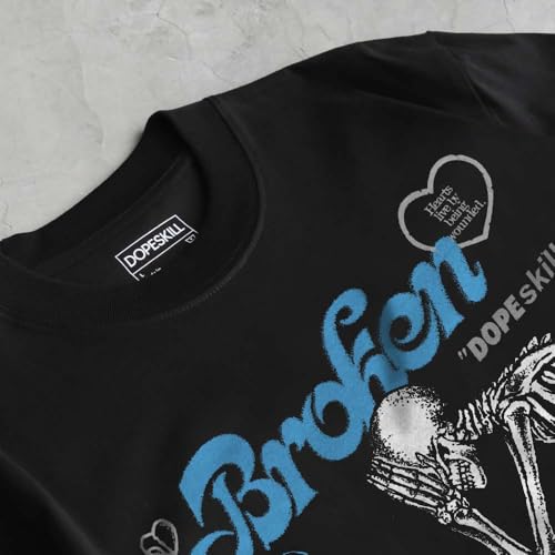 Image of DopeSkill Graphic Tee Streetwear Hip Hop Hypebeast Street Style Unisex T-Shirt Sneaker Colour Matching Shirts Horror Skeleton