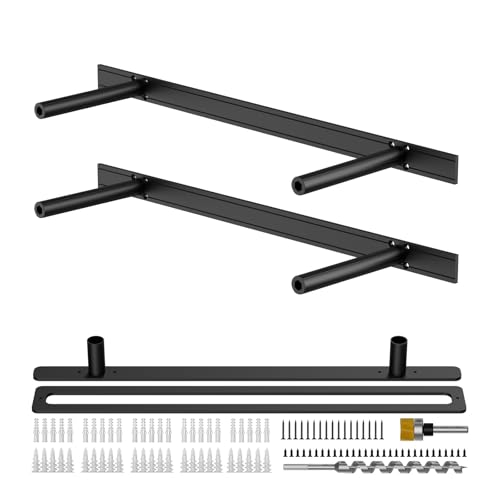Floating Shelf Bracket Heavy Duty Shelving Brackets,Decorative Floating Shelf Hardware Black,Hidden Metal Shelf Support Bracket Heavy Duty Floating Ma