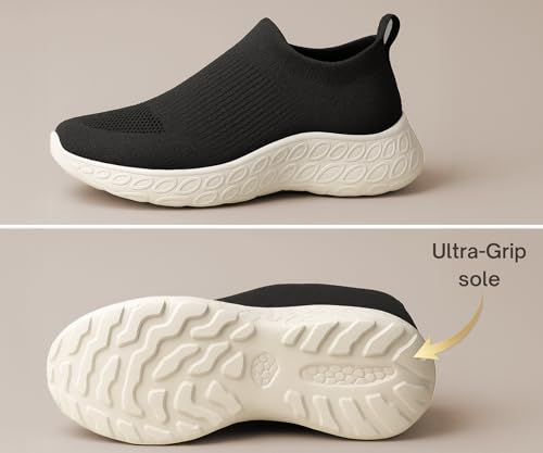 Image of Kraasa Walking Shoes for Men Height Increasing Sports Shoes Ultra Grip Soft Sole Gym Shoes Workout Lightweight Running Shoes for Men