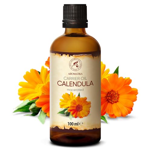 Calendulaöl 100ml - Calendula Officinalis - Rein und Natürlich - Ringelblumen Öl für Gesicht - Haare- Haut - Nägel - Hände - für Schönheit - Massage - Wellness - Kosmetik - Körperpflege