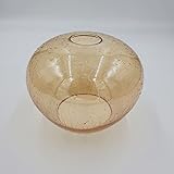 Ersatzglas für Tischleuchten oder Pendellampen , goldfarbig . Durchmesser Loch-Fassung bzw. Durchmesser des Befestigungsloches: ca.4,5 cm . Durchmesser: ca. 18,5 cm ,Durchmesser unten 11 cm ,Höhe: ca. 15cm , ideal für E14 .