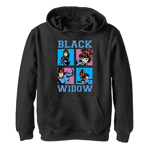 Sweat à capuche Marvel Widow noir taille M pour garçon avec motif classique Pop
