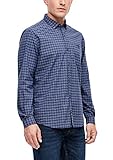 abgerundeter Saum s.Oliver Herren 130.10.009.11.120.2042892 Hemd, Blue Check, 3XL