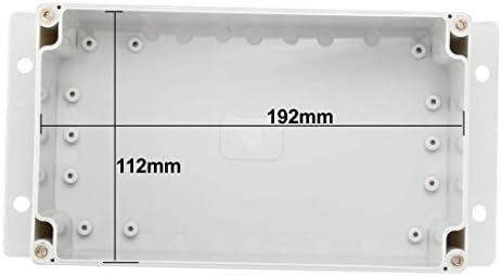 sourcing map 200 x 120 x 75mm Electronic Plastic DIY Junction Box Enclosure Case W Clear Cover Dark Gray