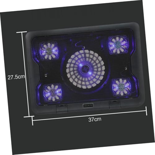 Base para Laptop con 5 Ventiladores, Ajustable, Negra miniatura 6