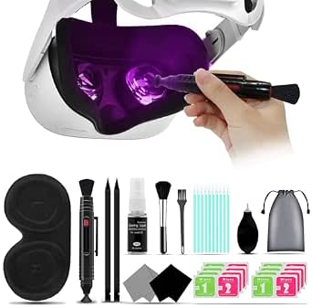 VR Headset Cleaning Kit with Lens Protector Cover for Vision Pro and Quest 3