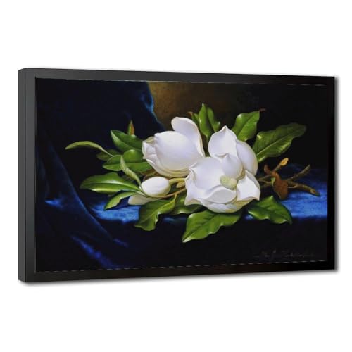 Impression sur toile Magnolias géants Martin Heade cadre suspendu 51x76 cm