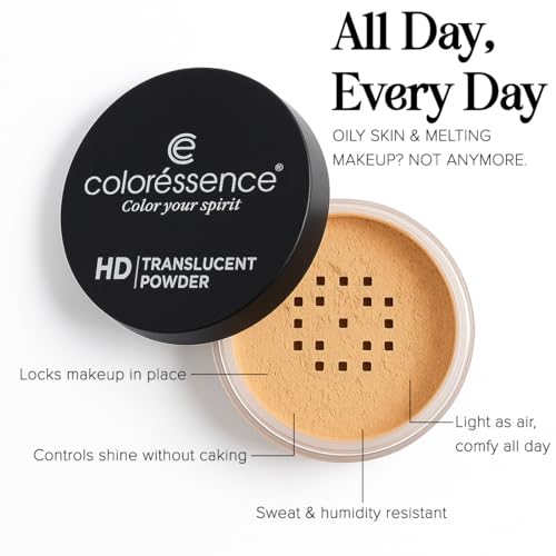 Image of COLORESSENCE HD Translucent Loose Powder, Soft Beige, 10gm | Blurs Pores & Fine Lines | For All Skin Types | Long Lasting | Matte Finish | Lightweight