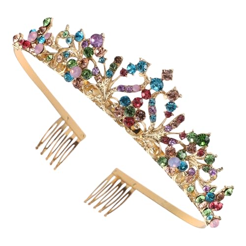 Couronne de mariée multicolore VICASKY lot de 4 diadèmes brillants pour cheveux