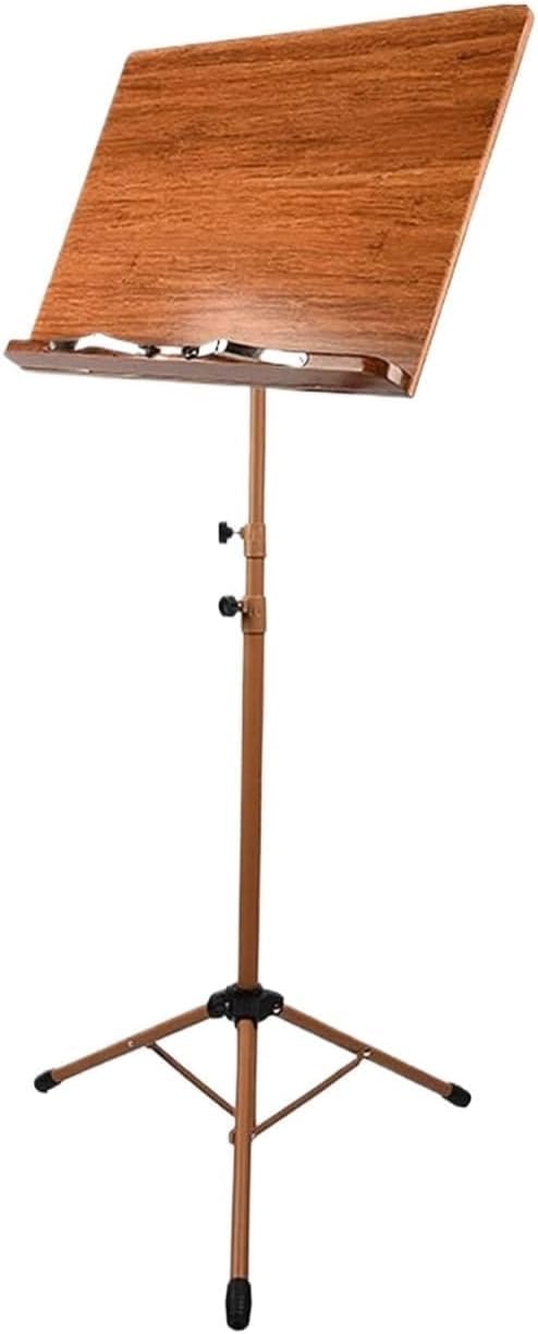 Adjustable Height Music Stand - Wooden Music Stand for Violin, Guitar, Ukulele - Portable Music Book Holder - Ideal Musical Instrument Accessory for Musicians Natural 190 * 38CM