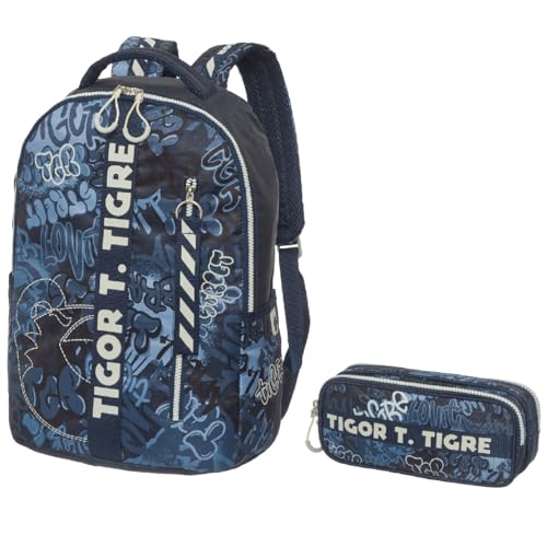 Kit Mochila Costas Estojo Duplo Tigor T Tigre Lovit Street Pacific