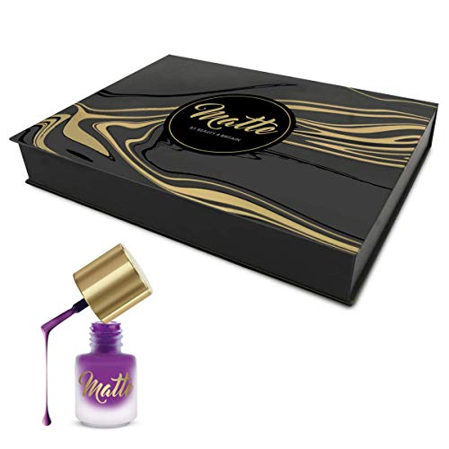 Matt Nagellack Set 21 Nagellack 21 Verschiedene Farbtöne Luxus Schwarz & Goldene Box – Bild 7