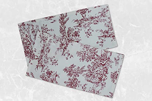 Cotton Craft Cloth Napkin - Set Of 12-100% Cotton Soft Reusable Napkin -Country French Toile Dinner Napkin - Spring Summer Christmas Thanksgiving Holiday Birthday Party Gift Table Napkin -18X18- Red #TOP5