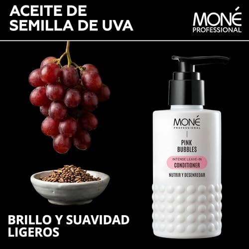 MONÉ PROFESSIONAL - Acondicionador Sin Aclarado - Leave in conditioner - Acondicionador pelo seco dañado - Pelo rizado - Desendesenredante pelo - Brillo - Protección - 150 ml - imagen 5