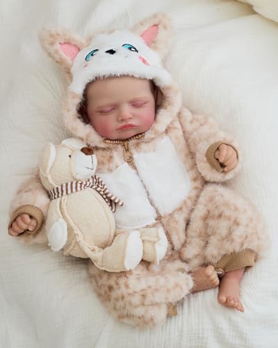 Muñeca bebé realista 18 pulgadas cuerpo de tela miniatura 2