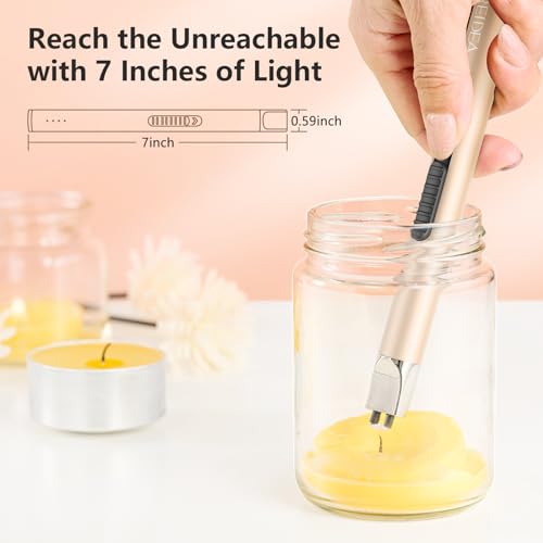 image for REIDEA Electronic Candle Lighter 2 Pack Arc Windproof Flameless USB Re
