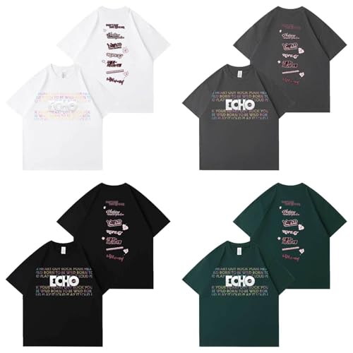 [Chyppositib] W Jin 2025 Echo  tVc ĕ T shirt J[fBK fB[X Y t H ~   JWA  ʋ ؕ KpopObYjp (XL,1)