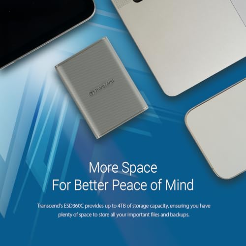 Image of Transcend 2TB External SSD, USB 3.2 Gen 2 (20Gbps), Up to 2,000MB /s, Portable SSD with USB-C Cable, for Steam Deck, ROG Ally, MSI Claw, Windows&Mac, iPhone, iPad, Android, PS5, Xbox, Smart TV