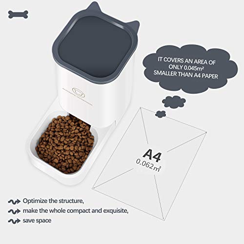 2-in-1 Automatic Food&Water Dispenser for Small Dogs, 2.1kg Gravity Food Dispenser 3.8L Waterer Set Travel Puppy Smart… - Image 5