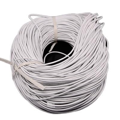 Cordon cuir 1.5mm blanc en vachette véritable pour création de bijoux DIY - 100m