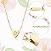 OSNIE Flower Girl O Alphabet Pendant Necklace 14K Gold Plated Tiny Capital Letter Initial Heart Pendant Necklace Wedding Day Thank You for Being My Flower Girls Jewelry Gifts Proposal from Bride