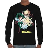 the Fan Tee Camiseta de Adulto de Manga Larga de Hombre Dibujos Animados My Hero Academia Deku Plus Ultra Boku no Hero 026 L