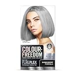 Colour Freedom Metallic Silver Grey Permanent Hair Dye with PurePlex. Ultra Glossy Conditioning Hair Colour. 100% grey coverage. By Knight & Wilson.