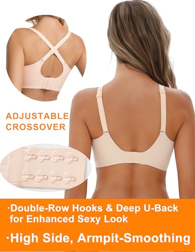 Jelly Streamline Wireless Bras for Women No Underwire Push Up Bralettes Seamless Sports Plus Size Minimizer for Older Women3