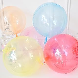 18 Inch Helium Bobo Balloons With LED Light Up for Christmas, Wedding, Birthday Party Decorations (Assorted-Color, 10 Pack, LED String Not Included)