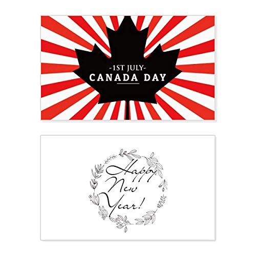 Carte de vœux feuille d'érable noire pour embellir vos tables de fête et commémorations