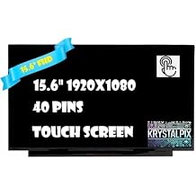 New KrystalPix LCD Display FITS-Replacement Touch LCD for Lenovo IdeaPad 1 15AMN7 82VG00TYUS 15.6" FHD Touch Screen edp 40 Pins LED Display Panel for Touch Screen Only