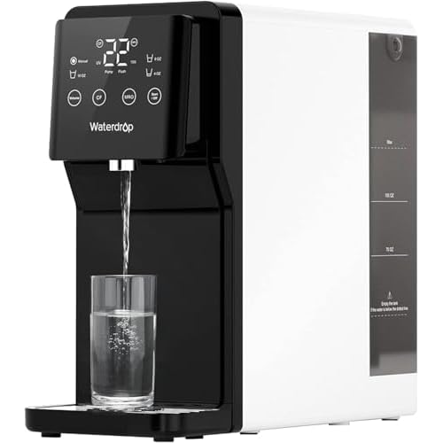 Waterdrop N1 Countertop Reverse Osmosis System, 4 Stage Reverse Osmosis Water Filter Countertop, 3:1 Pure to Drain, Reduce PFAS, No Installation Required, WD-N1-W Black&White 1 Count (Pack o
