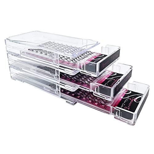 Cluster Lashes 0.07mm C Curl 10D Volume Ruso Length 10mm Extensión de Pestañas Individuales 100 Mechones Paquete de 3 Beauty7
