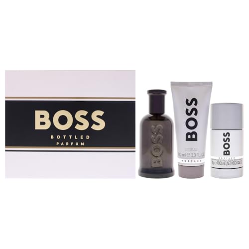 La Mejor Selección de Hugo Boss Bottled Tonic los mejores 5. 44 HUGO BOSS, Set de Regalo, BOSS Bottled Parfum, Perfume 100 ML + Gel de Ducha 100 ML + Desodorante en Barra 75 ML