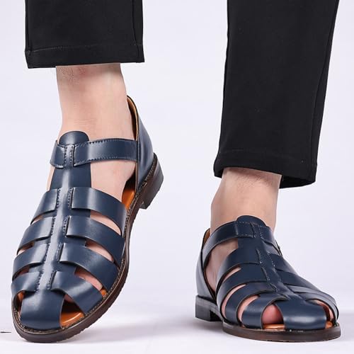 Myallfeet Men's Classic Fashion Roman Fisherman Sandals Summer Fashion Breathable Outdoor Fisherman Beach Sandals Comfortable And Non Slip Flat Sandals4