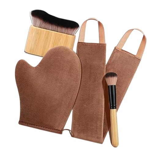 3/4 Selfs Selfs Tanning Mitts Tanners Cepille Aplicador Mitt Tanners Mitt Kits Back Tanning Cepillo Para Áreas Difíciles De Alcanzar
