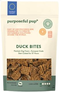 Duck Bites Dog Treats 5oz | Single Ingredient, European Quality, Grain-Free Rawhide Alternative | Novel Protein Training Rewards for for Small, Medium & Large Dogs
