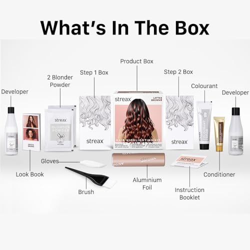 Streax Hair Colour Highlight Kit | Brown Hair Colour, Latte Brown - Pack of 1 I Enriched with Walnut & Argan Oil I Hair Colour for Women | Rich, vibrant, Easy to use, DIY... - Image 5