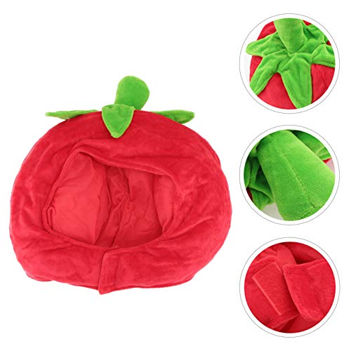 Lurrose Chapéu de Festa Engraçado Em Forma de Tomate Fantasia de Pelíºcia Com Frutas Novidade Capace