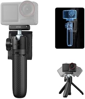 ULANZI MT66 Kleines Action Kamera Stativ für DJI Osmo Action 5 Pro, Nano/Osmo Action 4, mit Rucksack-Klettverschluss, magnetischer Schnellwechsel-Adapterhalterung, Selfie-Stick/Mini-Stativ - 1