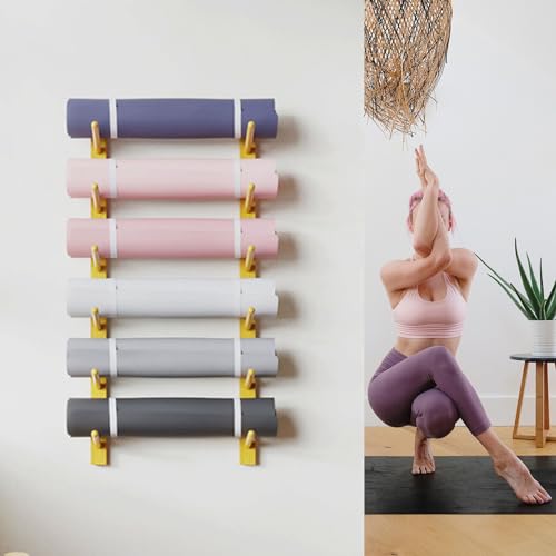Support de tapis de yoga à 6 niveaux suspendu pour rouleau en mousse