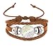 Joli bracelet en cuir avec illustration de cellules de créature verte