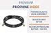 Flame King 60-inch Propane Thermo Plastic Hose Assembly, 3/8-inch ID, 3/8-inch MPT X 1/2-inch Female Flare, for RVs and Travel Trailers
