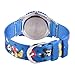 Disney WDS000099 Kids' W000232 Mickey Mouse Stainless Steel Time Teacher Watch with Blue Nylon Band