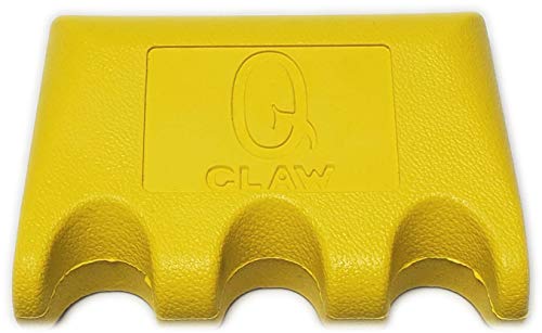 Q-Claw QCLAW Portable Pool/Billiards Cue Stick Holder/Rack - 3 Place - Yellow