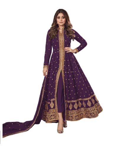 Image of Henith Collection Indian /Pakistani Ethnic Wear Embroidered Anarkali Suit Anarkali Gown for Women