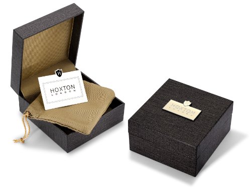Hoxton London Manchetknopen van sterling zilver, ovale marcasiet, bezette geribbelde manchetknopen Voor Herren - Image 7